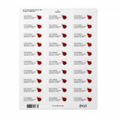 可愛いレディバグ女子カスタム差出人住所 ラベル (フルシート)