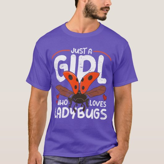 可愛いレディバグ好きな女性へのギフトに Tシャツ (正面)