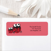 可愛いレディバグ返しアドレスラベル ラベル (インサイチュ)