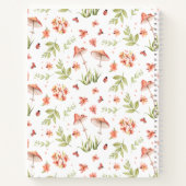 可愛いレディバグ |履歴パーソナライズされた帳 ノートブック (裏面)