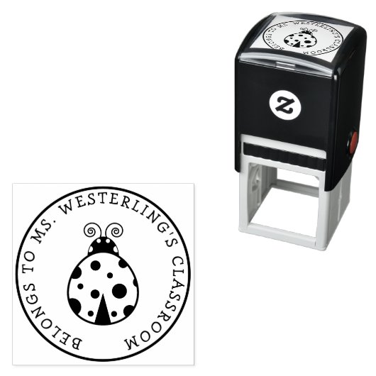 可愛いレディーバグ先生 セルフインキングスタンプ (インサイチュ)