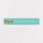 可愛いレディーバグ学級給食名番号 ラベル (デザイン1)