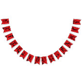 可愛いレディーバグ – 誕生日 – 赤ちゃんシャワー – テーマパーティー バンティングフラッグ (全)