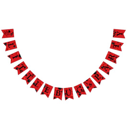 可愛いレディーバグ – 誕生日 – 赤ちゃんシャワー – テーマパーティー バンティングフラッグ (全)