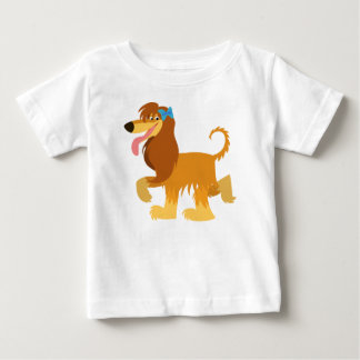 可愛いレディ漫画アフガンハウンドベビーTシャツ ベビーTシャツ