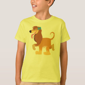 可愛いレディ漫画アフガンハウンド子供Tシャツ Tシャツ