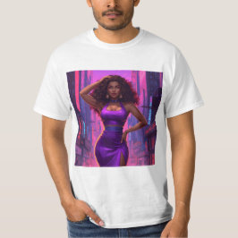 可愛いレディ Tシャツ