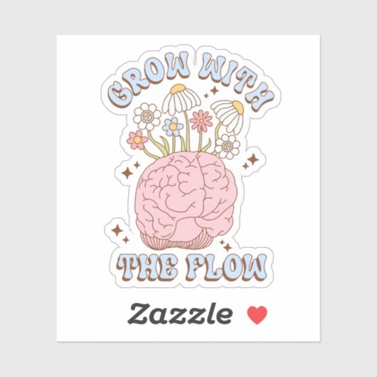 可愛いレトロがフロービニールのシールで成長 シール (シート)