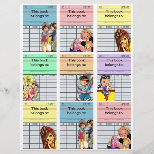 可愛いレトロこの本はラベル (正面)