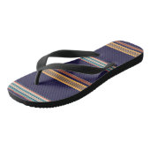 可愛いレトロなブルーストライプの ビーチサンダル (アングル)