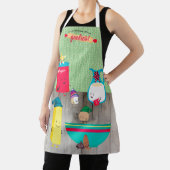 可愛いレトロなベーキングの食器クリスマスキッチン エプロン (インサイチュ)