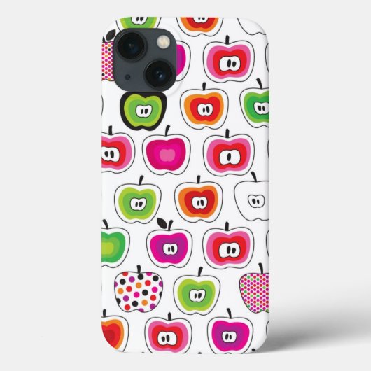 可愛いレトロなリンゴ柄 Case-Mate iPhoneケース (裏面)