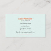 可愛いレトロアイスクリームコーン水彩名刺 名刺 (裏面)