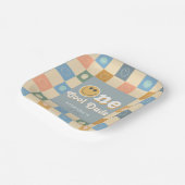 可愛いレトロクールワンダドボーイズ1歳の誕生日 ペーパープレート (傾斜あり)