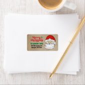 可愛いレトロサンタクロースメリークリスマス ラベル (インサイチュ)