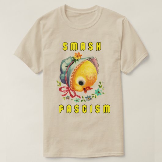 可愛いレトロシック – スマッシュファシズム Tシャツ (デザイン正面)