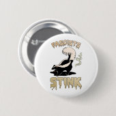 可愛いレトロスカンク – ファシストスティンク 缶バッジ (正面&裏面)