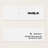 可愛いレトロスタッドイヤリングジュエリー表示カード (正面&裏面)