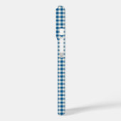 可愛いレトロネイビーブルーギンガムプレイドパターン Case-Mate iPhoneケース (裏面 / 左)