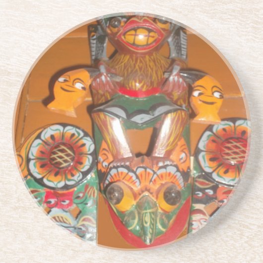 可愛いレトロハロウィーンバッシュハクナマタタパーティープレゼント コースター (正面)