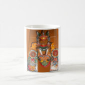 可愛いレトロハロウィーンバッシュハクナマタタパーティープレゼント コーヒーマグカップ (中央)