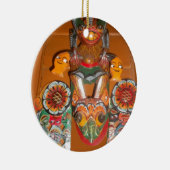 可愛いレトロハロウィーンバッシュハクナマタタパーティープレゼント セラミックオーナメント (右)