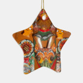 可愛いレトロハロウィーンバッシュハクナマタタパーティープレゼント セラミックオーナメント (右)