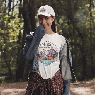 可愛いレトロワンダーラストレッツ星の下で眠ろう Tシャツ