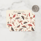 可愛いレトロヴィンテージインスパイアミッドセンチュリーキノコ ノートカード (正面/裏面インサイチュ)