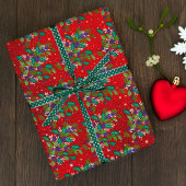 可愛いレトロヴィンテージグ離れリーン休日 ラッピングペーパー