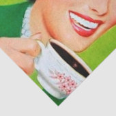 可愛いレトロヴィンテージデカップレディーコーヒー 薄葉紙 (詳細)
