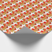 可愛いレトロヴィンテージバレンタインデータイル ラッピングペーパー (角)