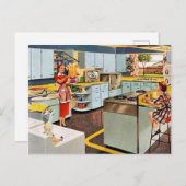 可愛いレトロヴィンテージ清掃用はがき ポストカード (正面/裏面)