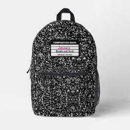 可愛いレトロ合成ノートプリントバックパック プリントバックパック