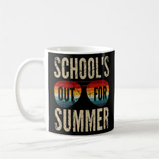 可愛いレトロ学校の最終日を夏に締め出す コーヒーマグカップ