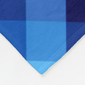 可愛いレトロ海ブループレイドメディアフリースブランケット フリースブランケット (角)