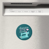 可愛いレトロ裁縫機船乗り マグネット (インサイチュ (食洗機))