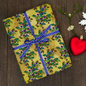 可愛いレトロ離れヴィンテージ休日イエロー ラッピングペーパー