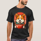 可愛いレトロ食べコルギ Tシャツ (正面)