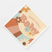 可愛いレトロ70sグルーヴィ赤ちゃんシャワー (コーナー)