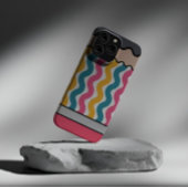 可愛いレトロGroovy鉛筆スタイルパターン Case-Mate iPhoneケース