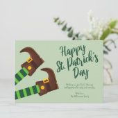 可愛いレプレシャン脚グリーンハッピーセントパトリックの日 シーズンカード (スタンド正面)