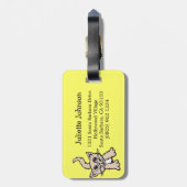 可愛いレモングラフィック猫カスタムのラゲッジタグ ラゲッジタグ (裏面縦)
