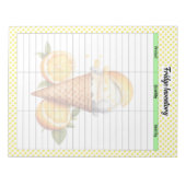 可愛いレモンパイパントリーインベントリリスト ノートパッド (正面)