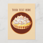 可愛いレモンメレンゲのパイ追加メッセージ ポストカード (正面)