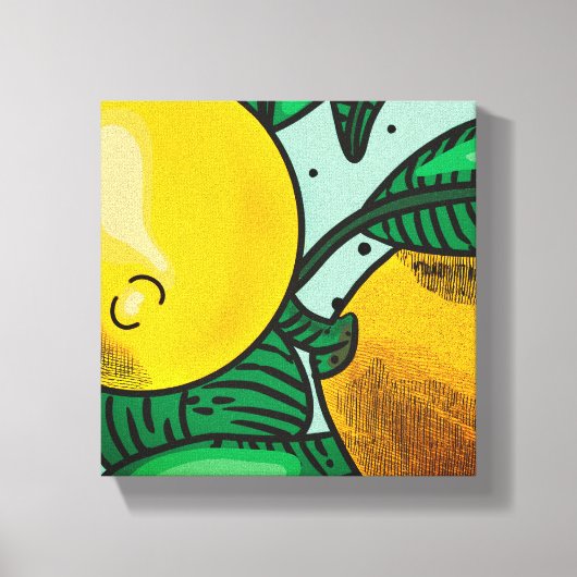 可愛いレモン キャンバスプリント (正面)