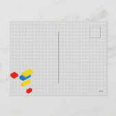 可愛いレンガカラフル建物ブロック子供パターン シーズンポストカード (裏面)