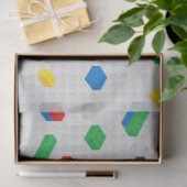 可愛いレンガカラフル建物ブロック子供パターン 薄葉紙 (ギフト)