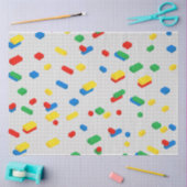 可愛いレンガカラフル建物ブロック子供パターン 薄葉紙 (クラフト)