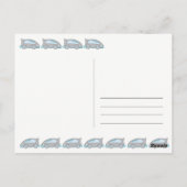 可愛いレースカーブルーハッピーバースデーボーイ名 ポストカード (裏面)